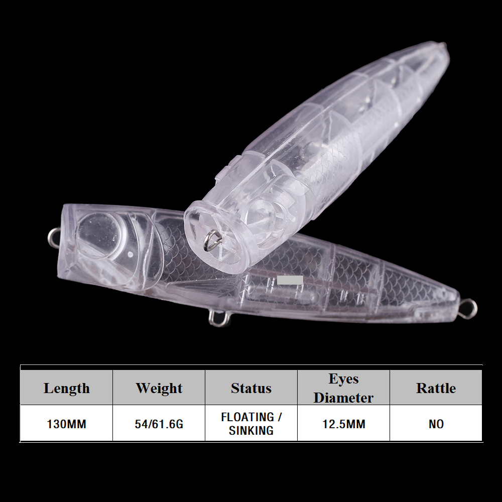 Chan’sHuang 5PCS Unpainted Bla - Fishing Lure Popper ulasan dan harga