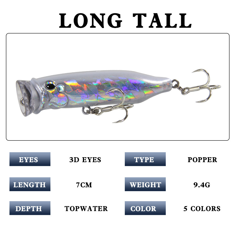 5Pcs Topwater Popper Fishing L - Fishing Lure Popper ulasan dan harga