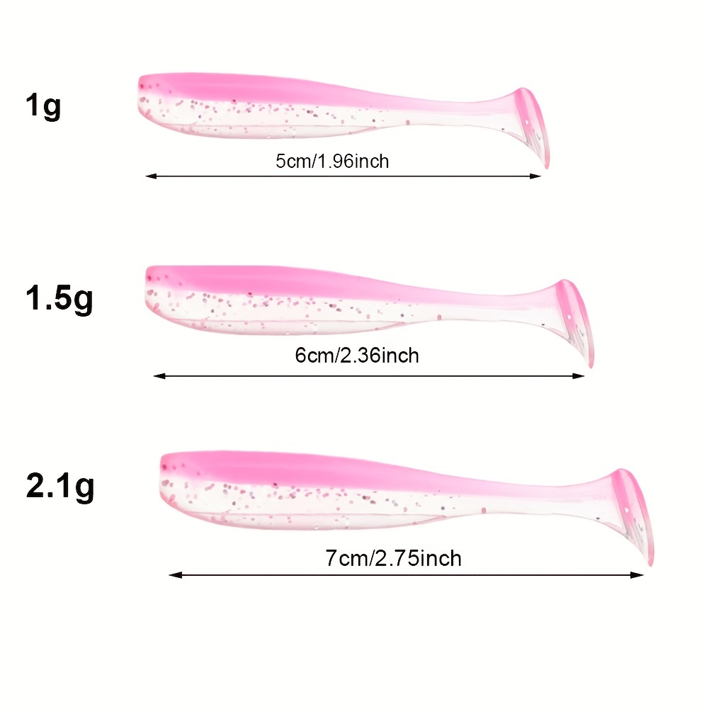 50pcs/box Fishing Lure T Tail  - Fishing Lure Soft Plastic ulasan dan harga