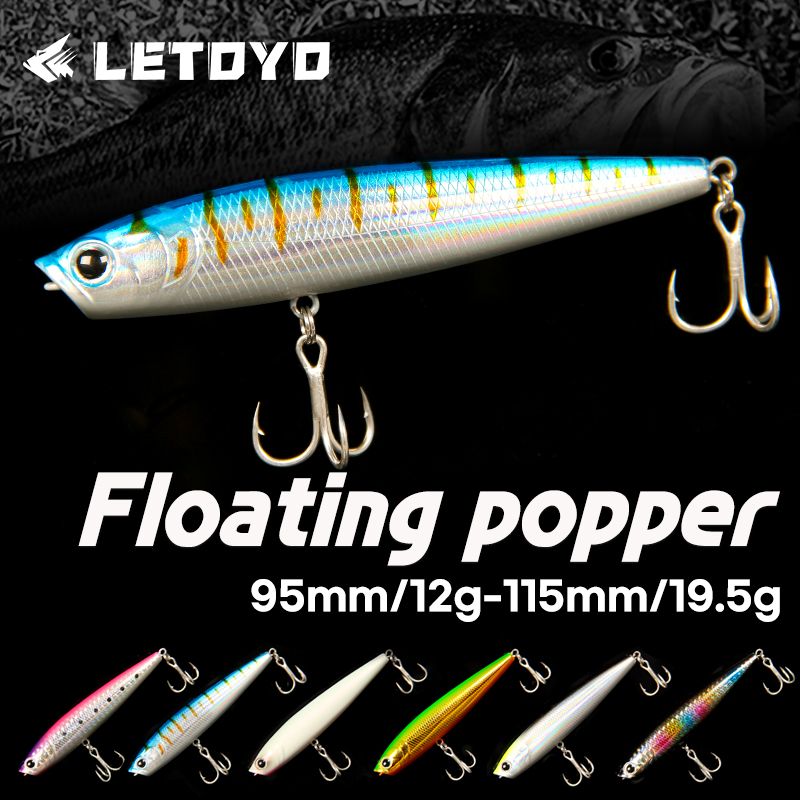 LETOYO 12g/19.5g Floating Popp - Fishing Lure Popper ulasan dan harga
